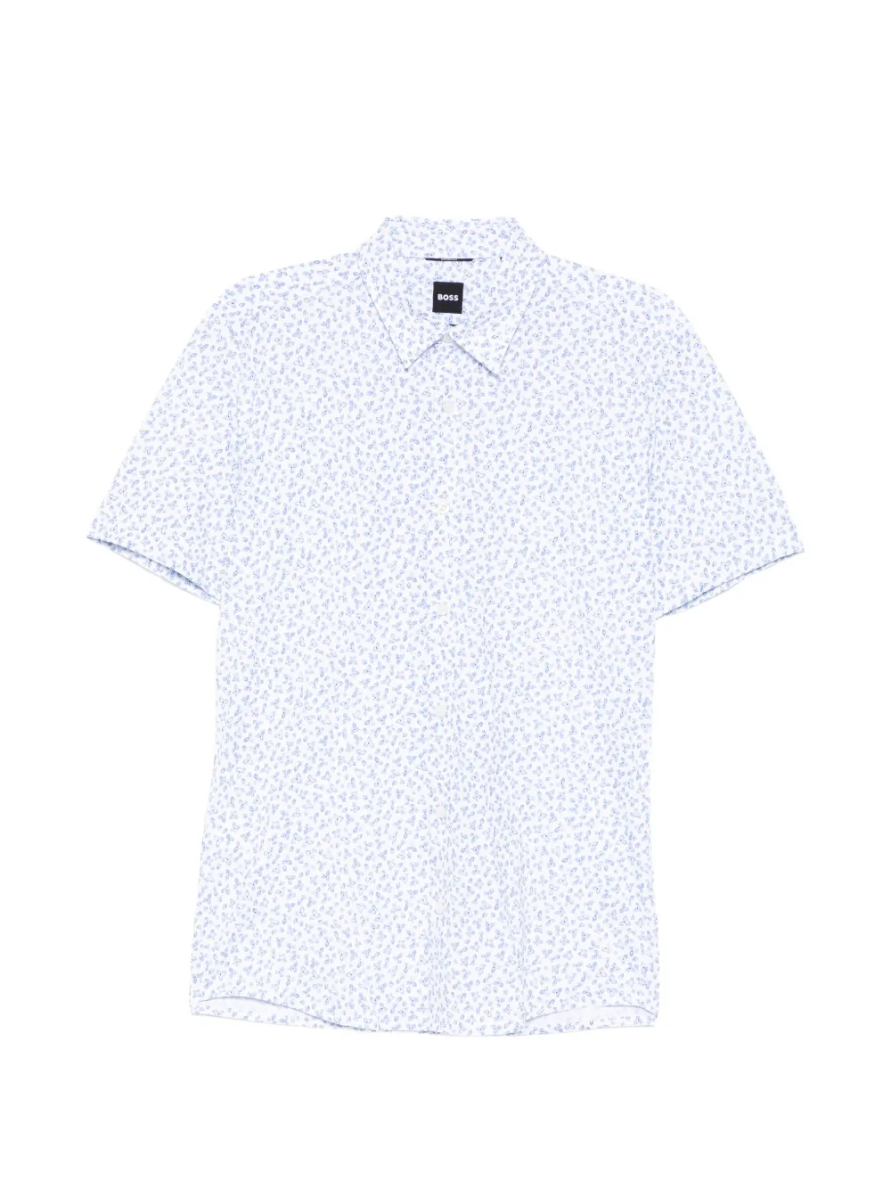 BOSS floral-print short-sleeve shirt - Weiß
