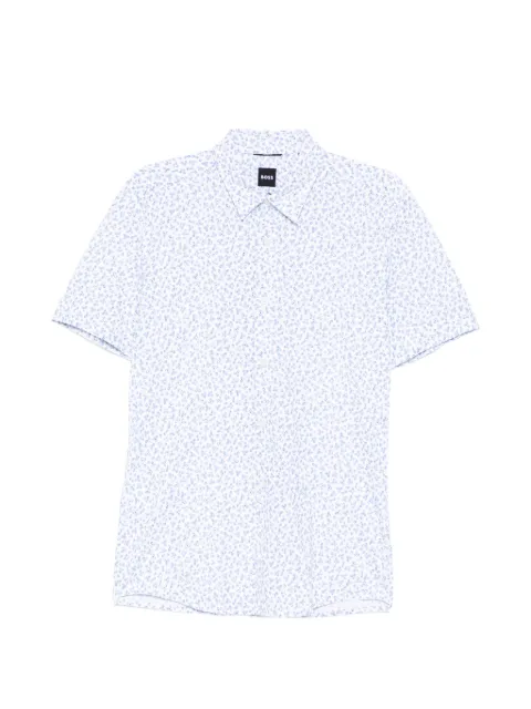 BOSS floral-print short-sleeve shirt