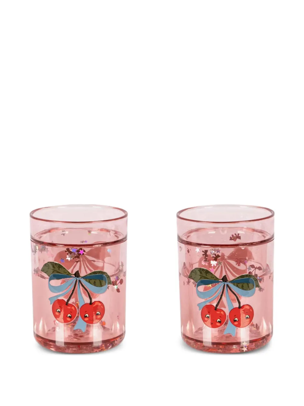 Konges Sløjd cherry-print glitter glasses - Rosa