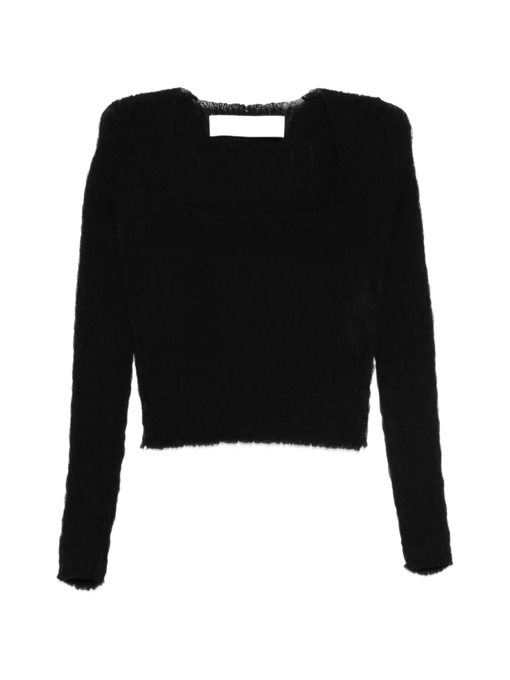 Isabel Benenato textured crop top - Nero