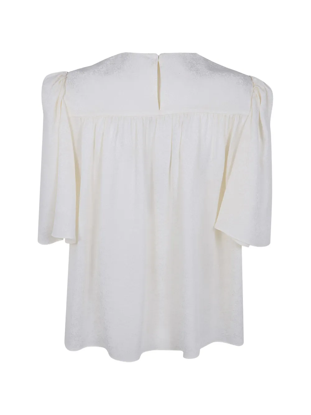 Chloé Minimal blouse met gesmockt detail Beige