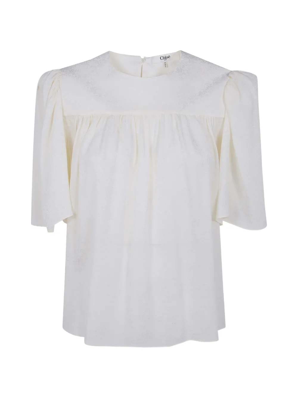 Chloé Minimal gathered-detail blouse - Toni neutri