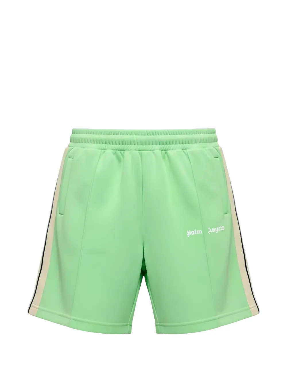 Palm Angels Kids side-stripes logo-detail shorts - Verde