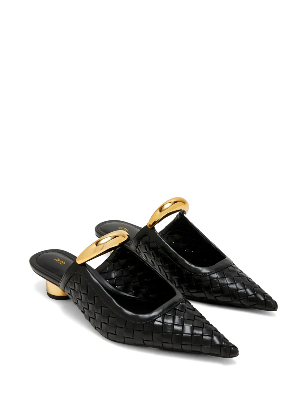JW Pei woven-design sculptural-detail mules Zwart