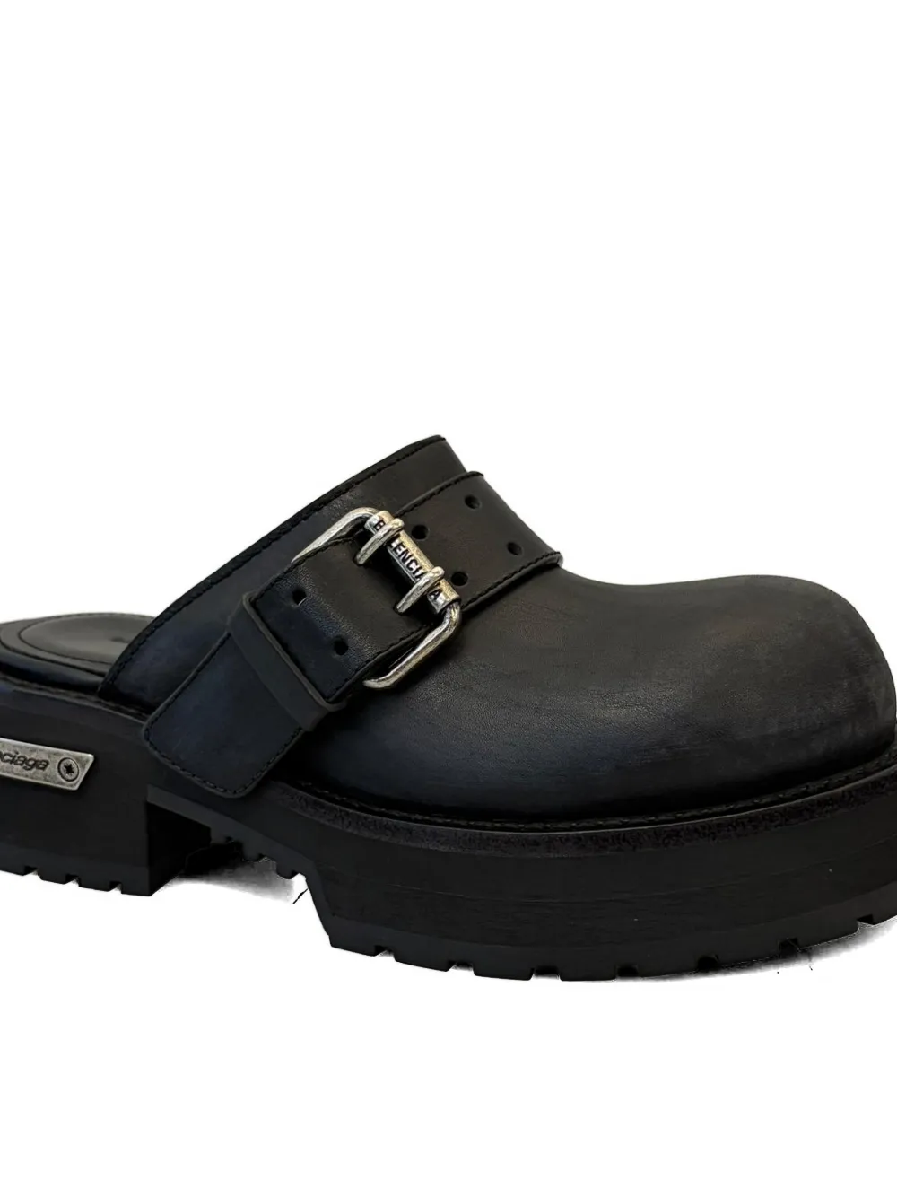Balenciaga Venom buckle mules Zwart