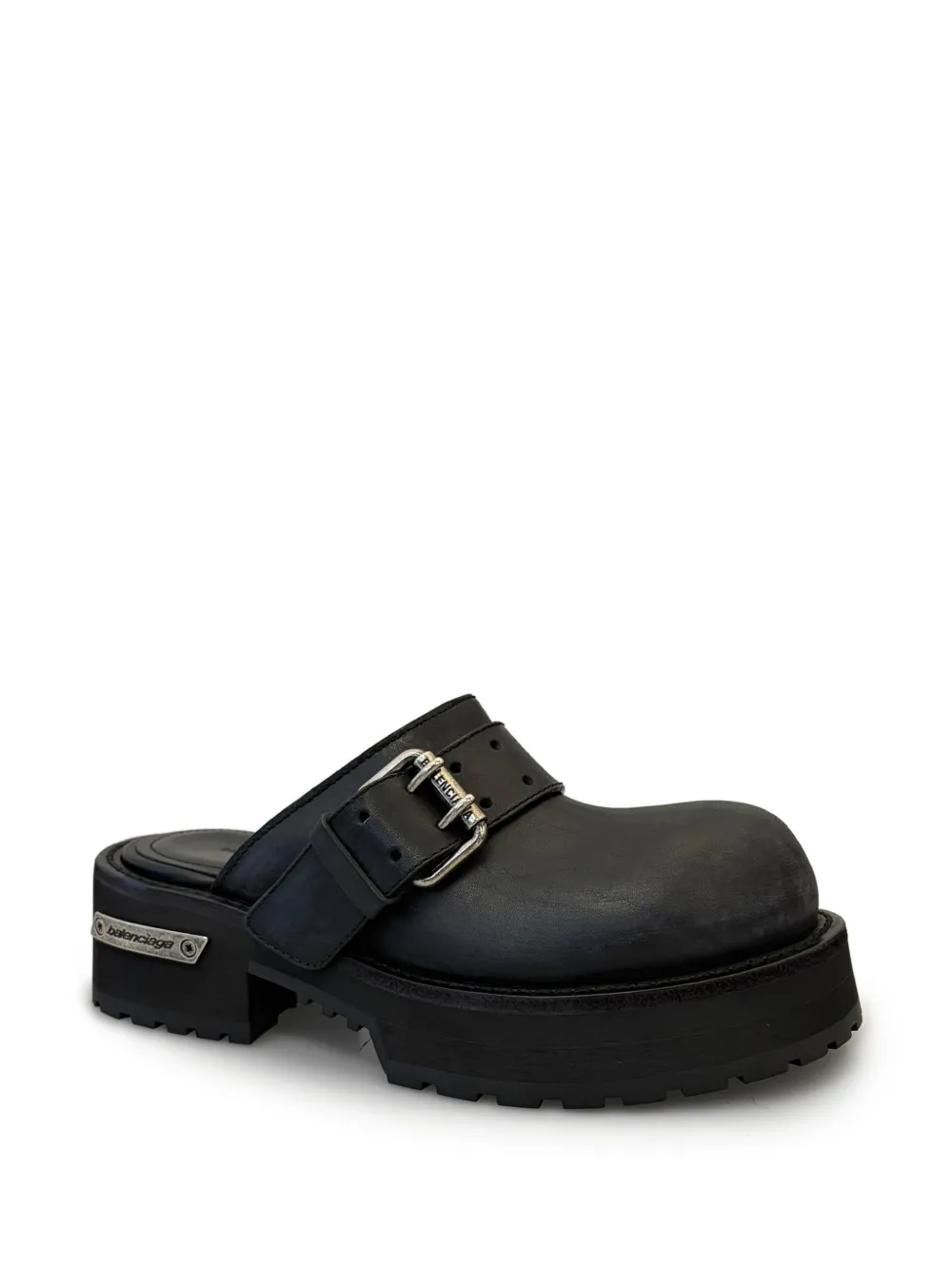 Balenciaga Venom buckle mules Zwart