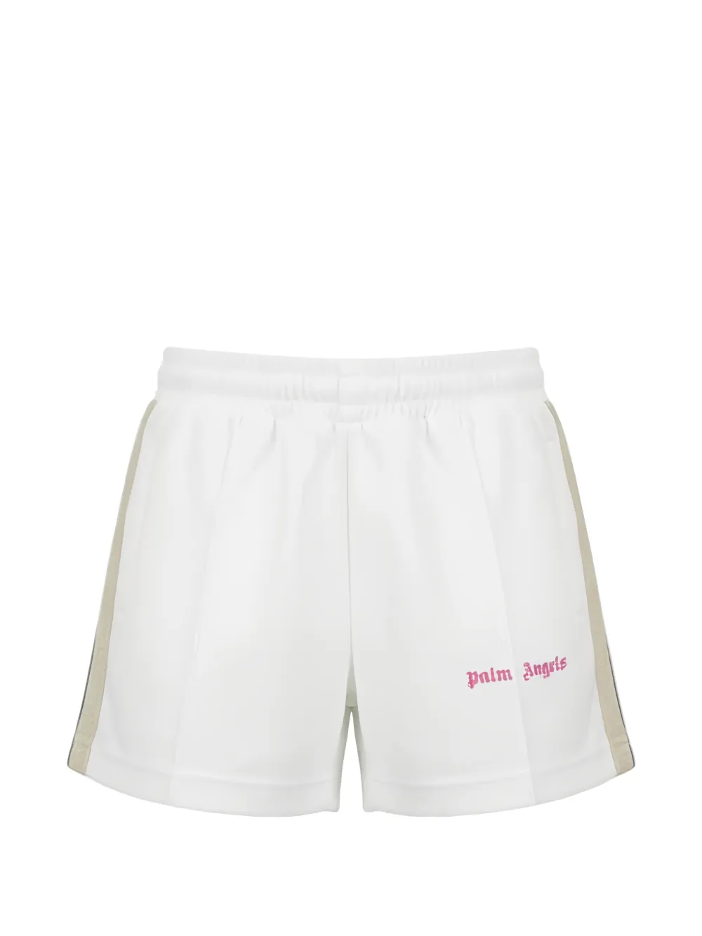 Palm Angels Kids side-stripe logo-detail shorts - Bianco