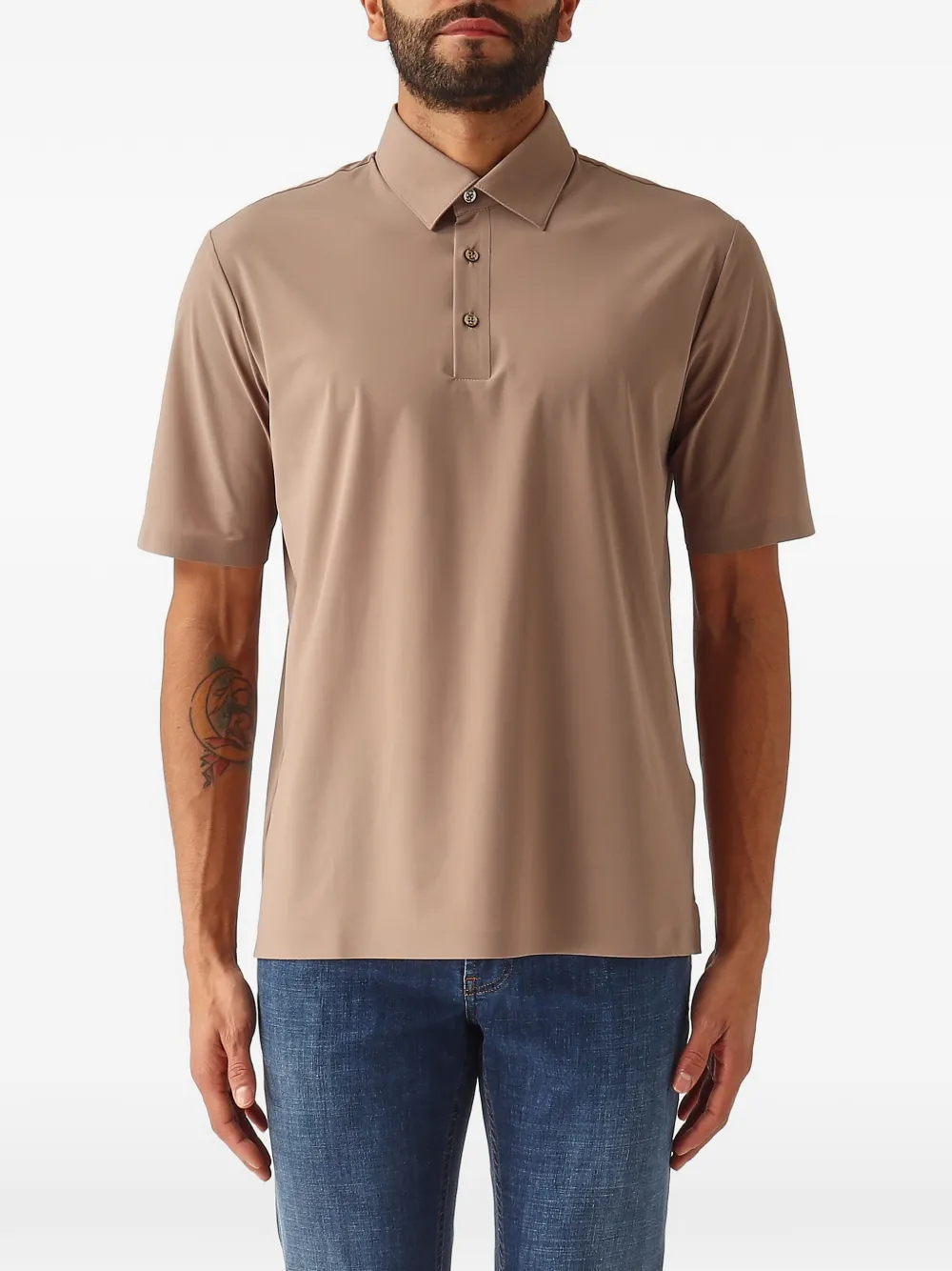 Herno short-sleeve polo shirt - Toni neutri