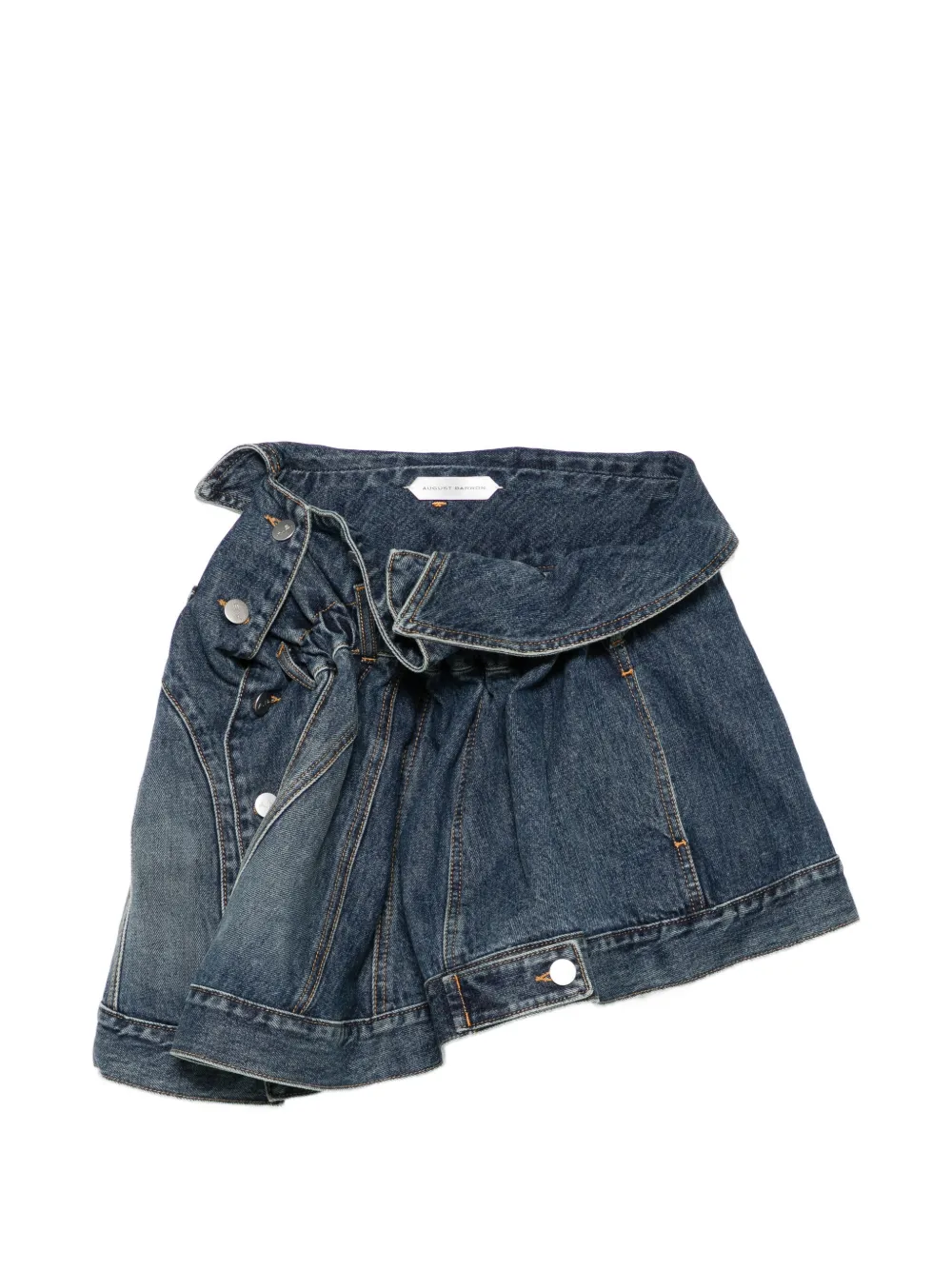 August Barron fold-over asymmetric skirt - Blu