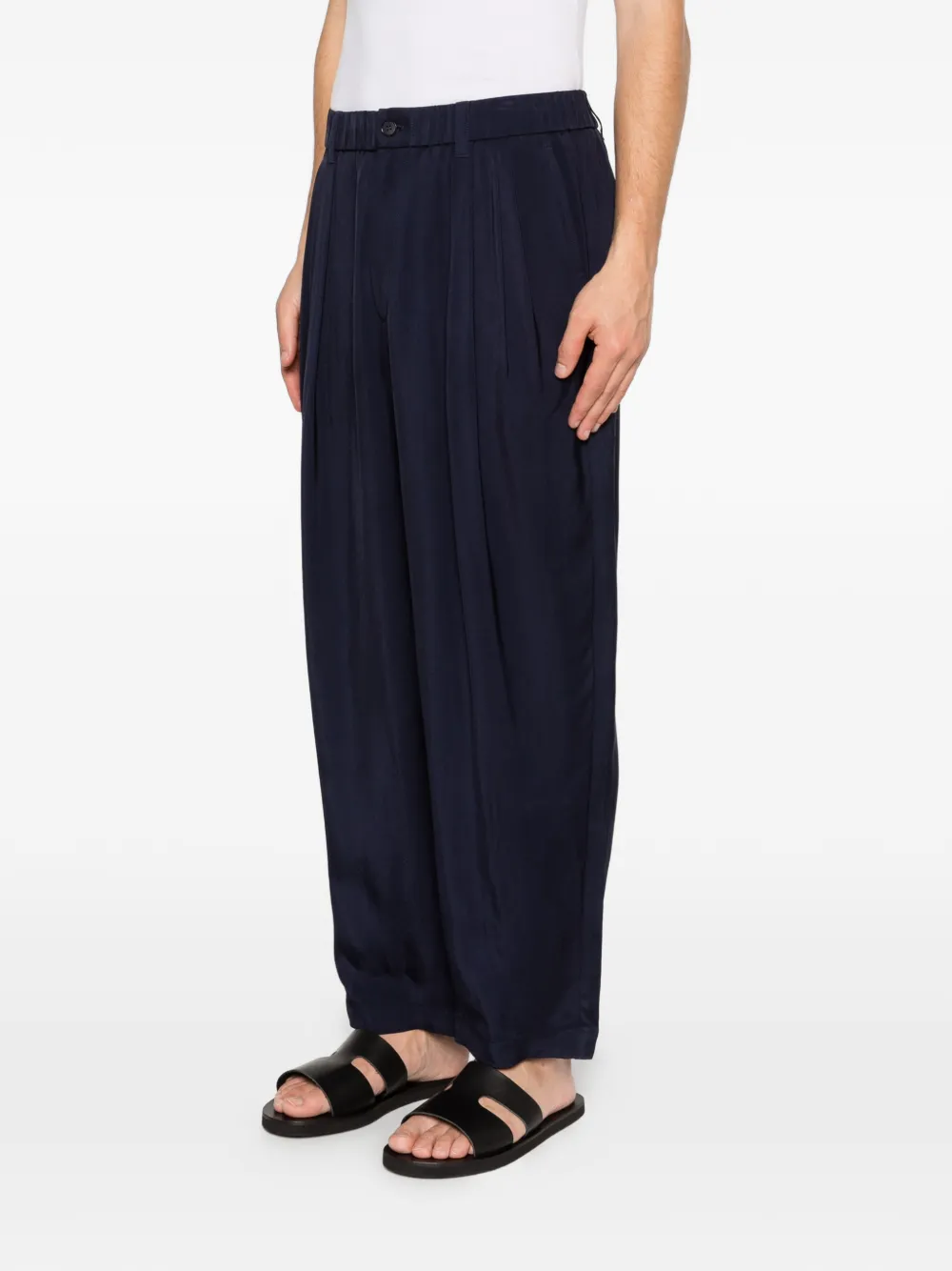 Giorgio Armani Plooibroek met zak Blauw