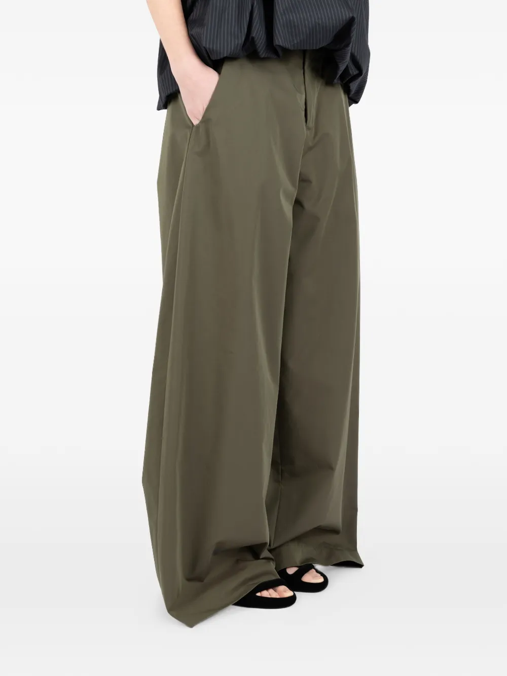 Société Anonyme Broek met wijde pijpen Groen