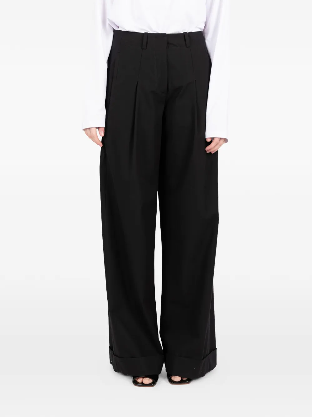 Société Anonyme pleated wide trousers - Nero