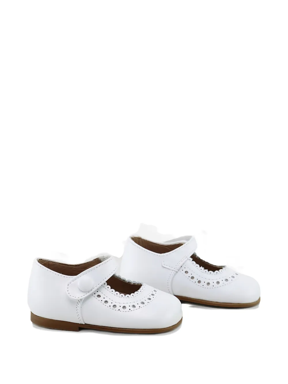 Eli1957 perforated-details leather ballerinas Wit