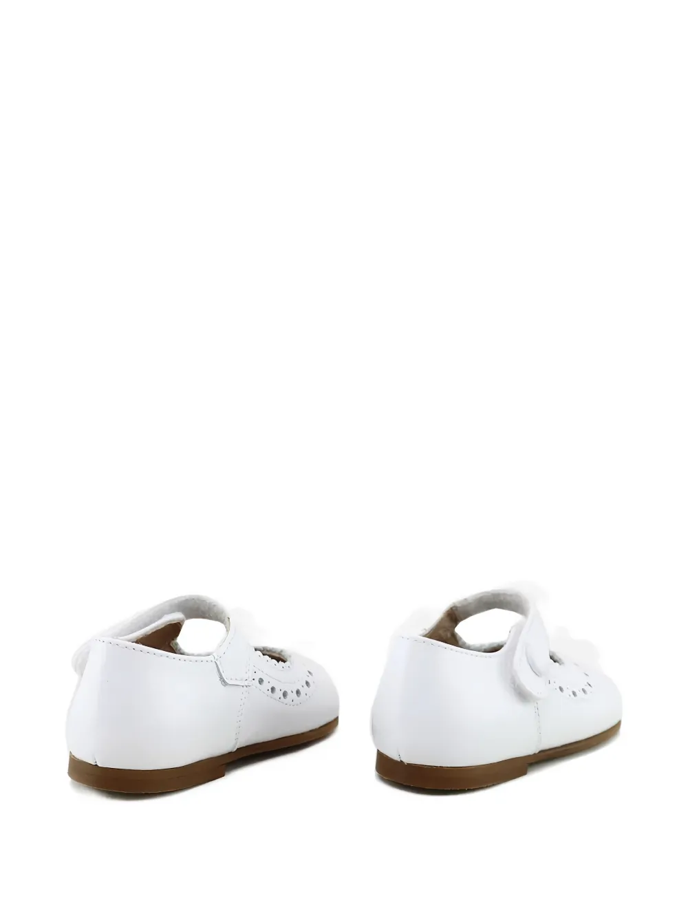 Eli1957 perforated-details leather ballerinas Wit