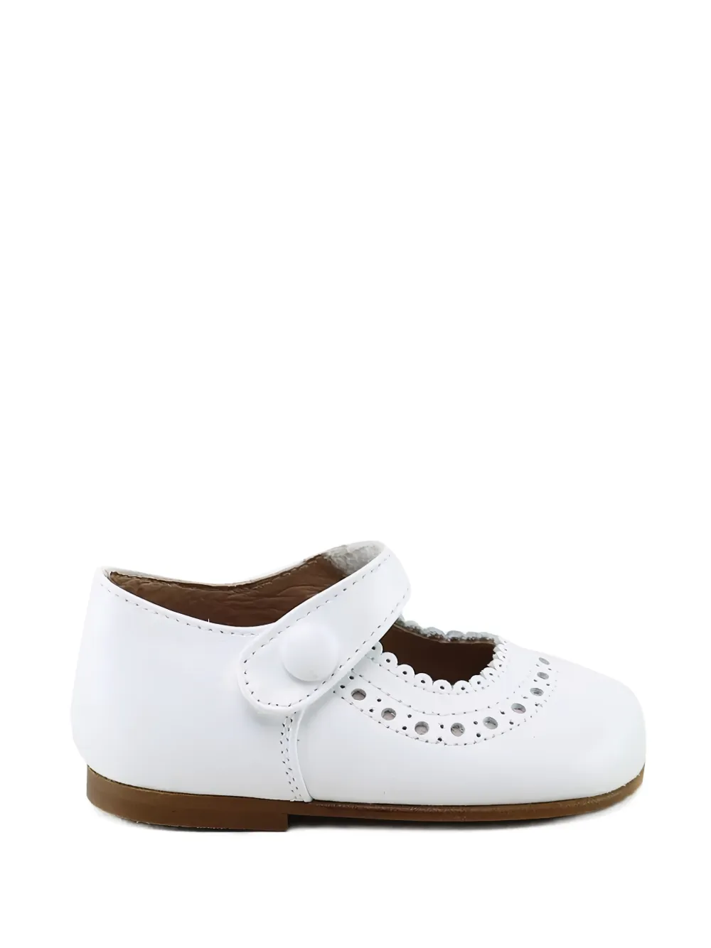 Eli1957 perforated-details leather ballerinas - Bianco