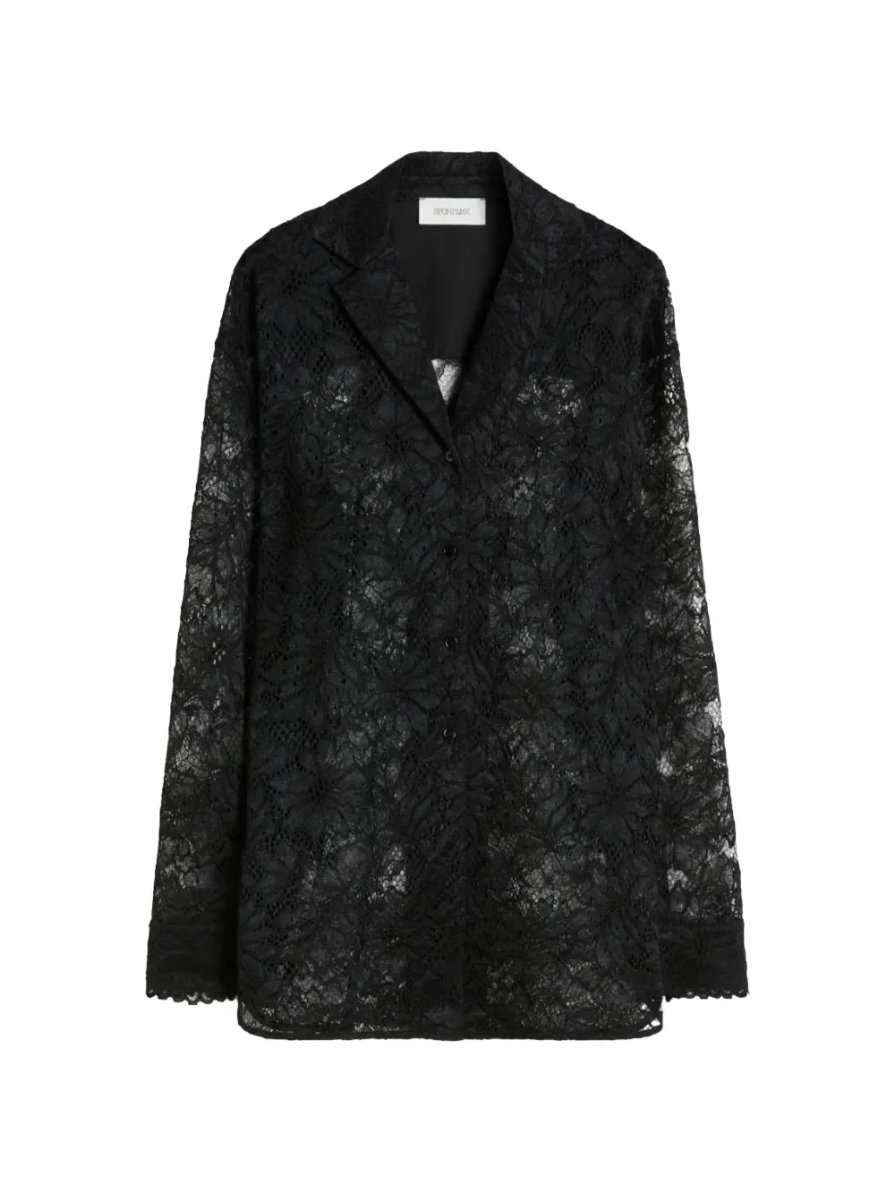 Sportmax floral lace shirt - Nero