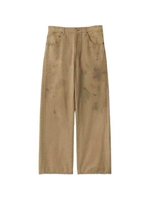 STEIN sulfur-dyed oxford wide-leg trousers