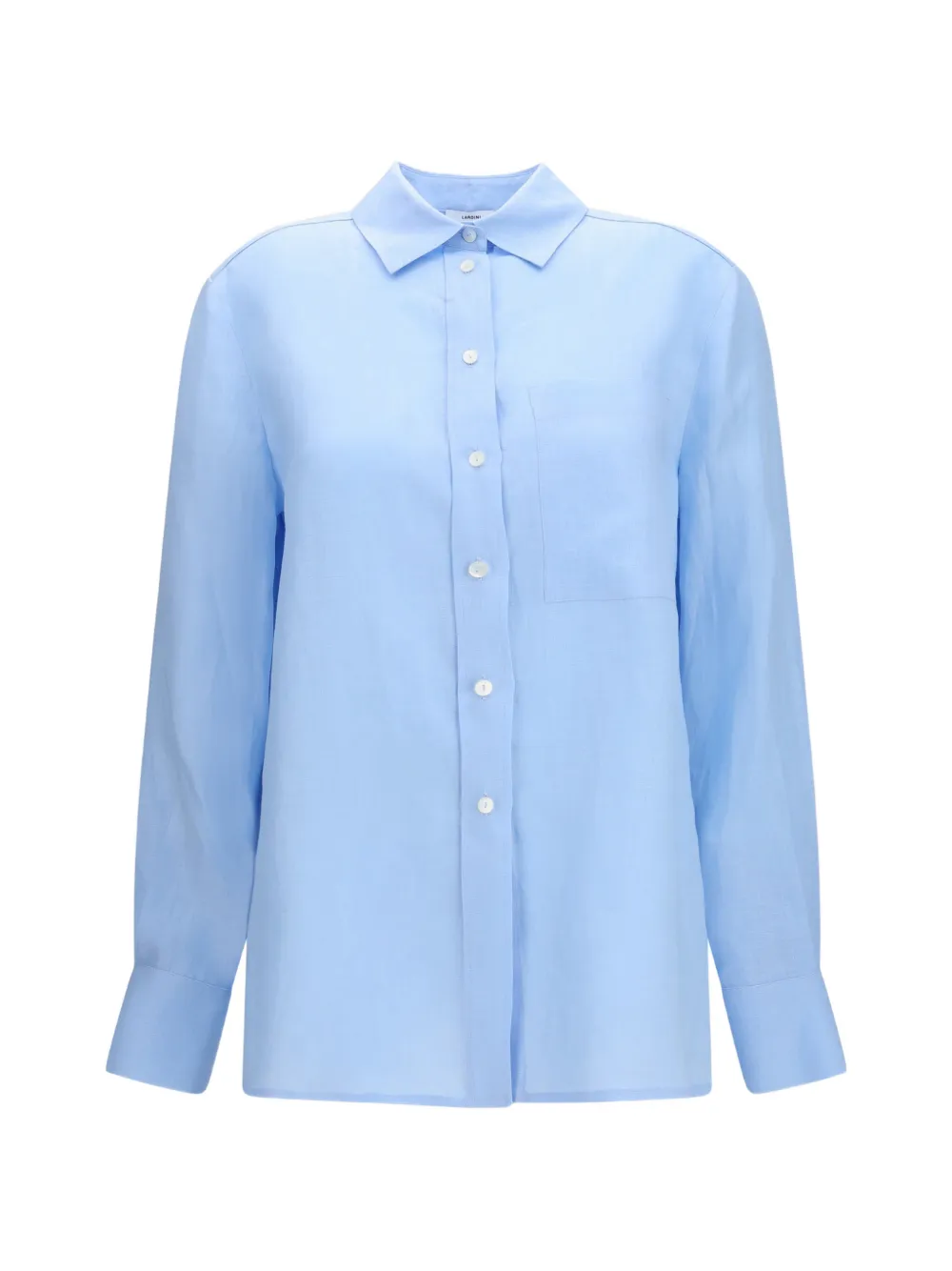 Lardini button linen shirt - Blu