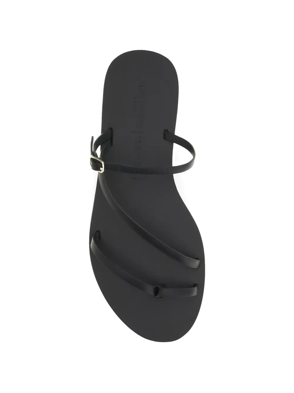 Manebi x Alex Rivière Studio Giorgia leren sandalen Zwart