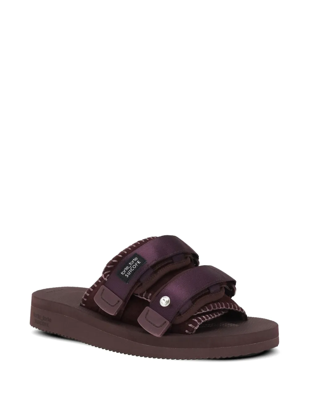 Forte x Suicoke straps topstitching sandals Paars