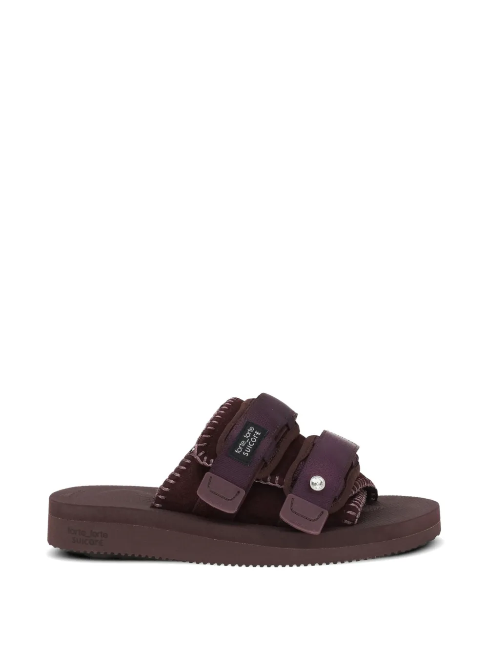 Forte x Suicoke straps topstitching sandals Paars