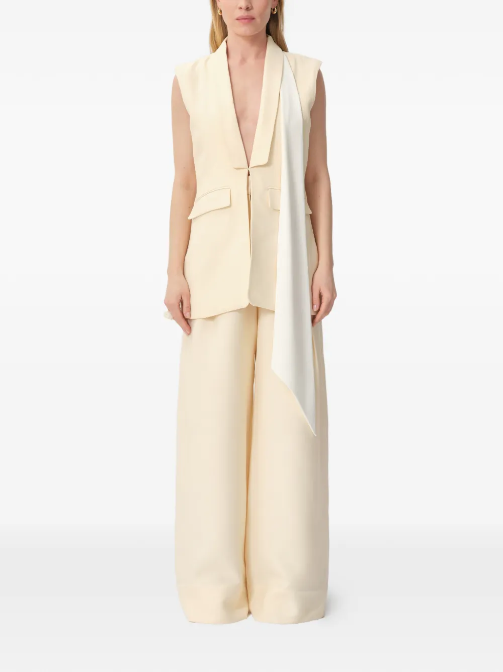 CONCEPTO Shore pocket V-neck vest - Giallo