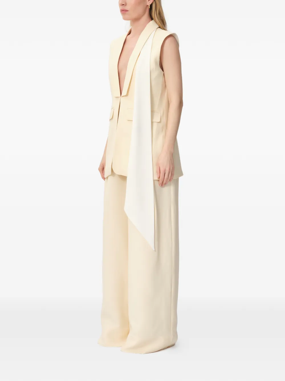  Concepto Chaleco Shore Con Cuello En V - Amarillo 