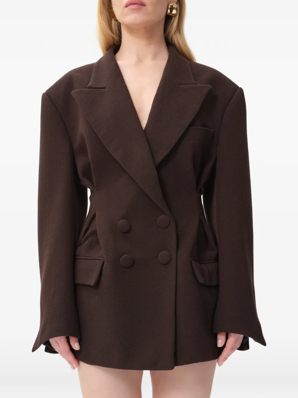 CONCEPTO Still double-breasted blazer - Brown