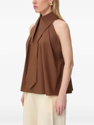 Marques'Almeida フローラル ペプラムトップ | ブラウン | FARFETCH JP