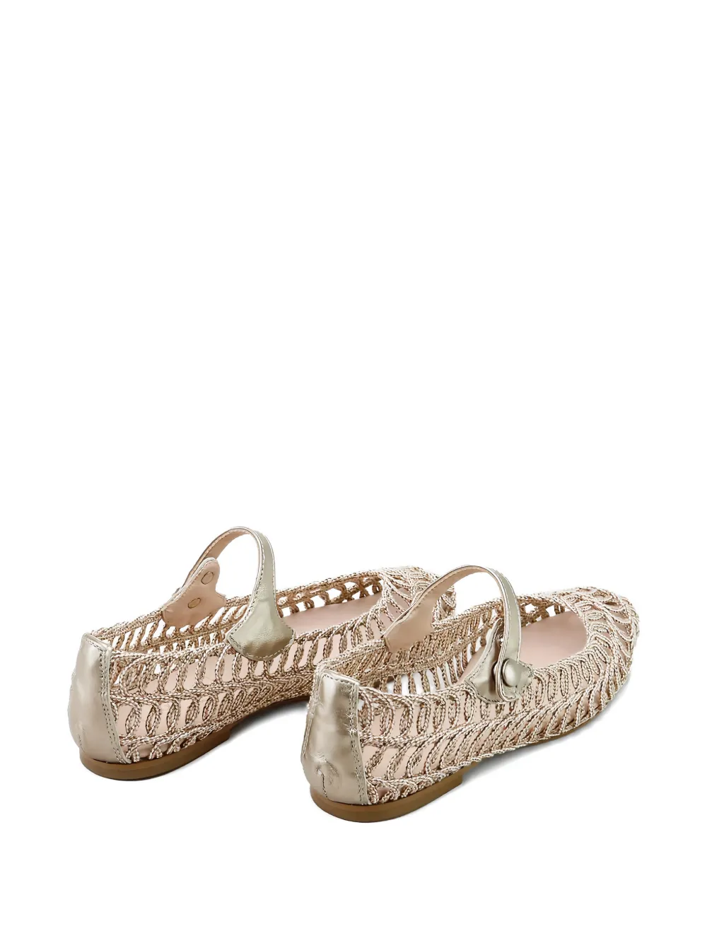 Eli1957 woven leather ballerinas Zilver