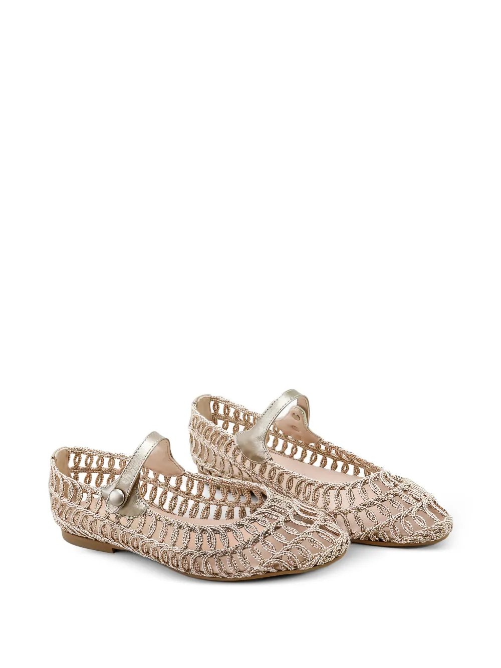 Eli1957 woven leather ballerinas - Argento