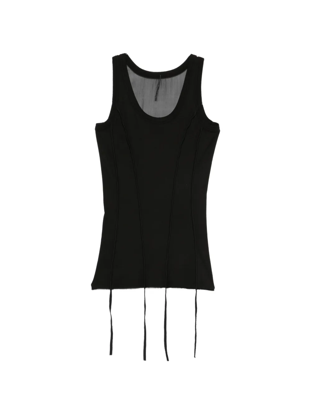 Masnada exposed-seam ribbed tank top - Nero