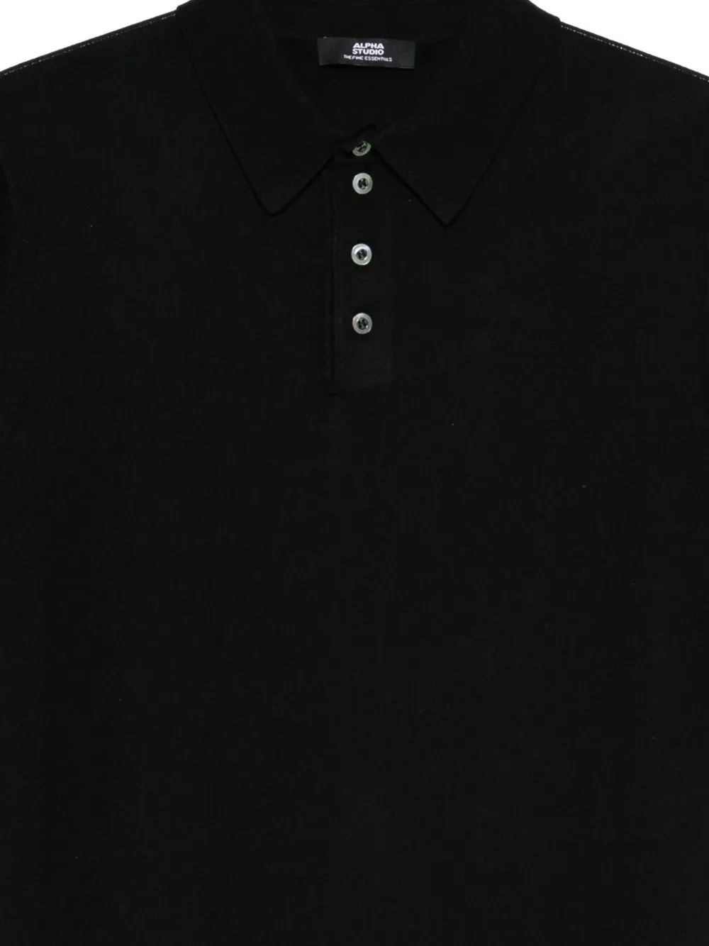  Alpha Studio Polo Con Botones - Negro 
