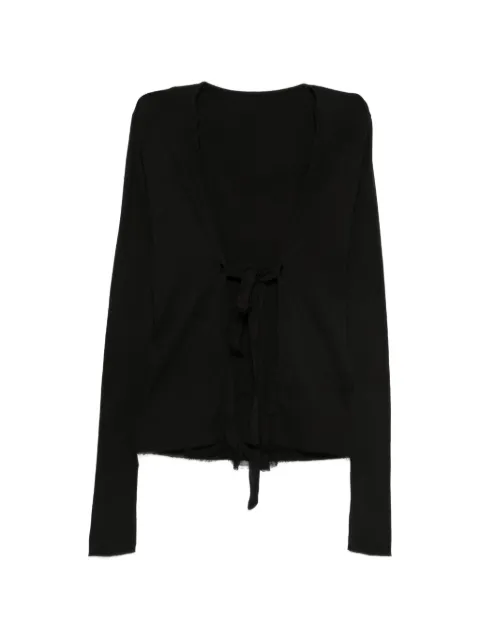 Masnada ribbed tie-front cardigan