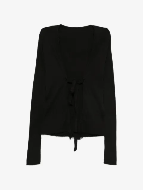 Masnada ribbed tie-front cardigan