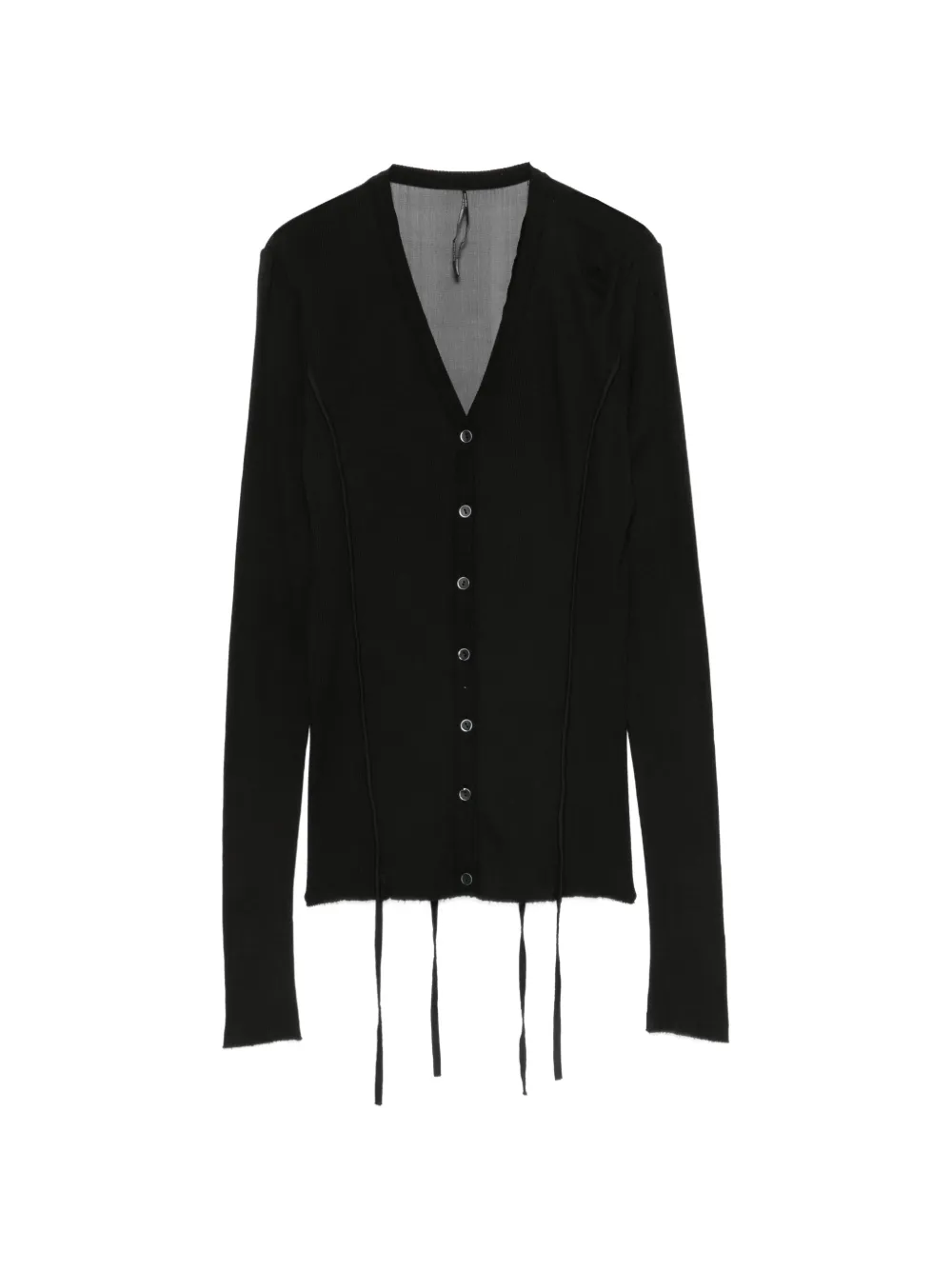 Masnada seam-detail cardigan - Schwarz