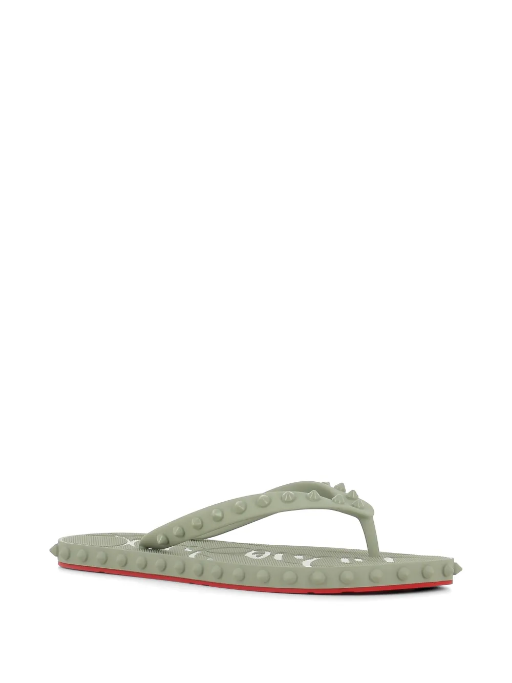 Christian Louboutin Super Loubi Studded flip-flops | Green | FARFETCH