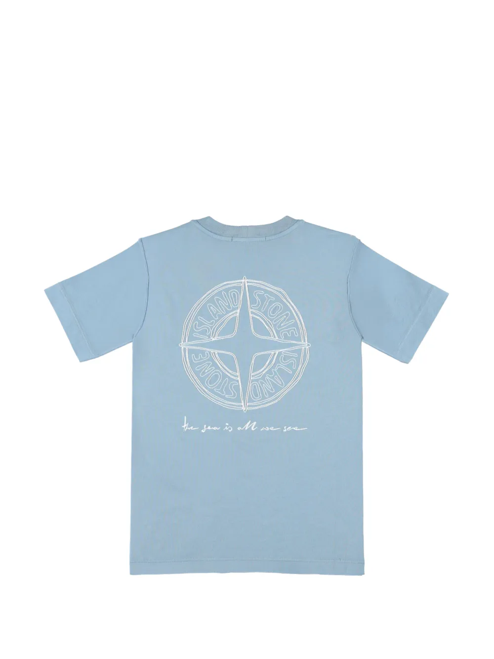 Stone Island Junior T-shirt verfraaid met patch Blauw