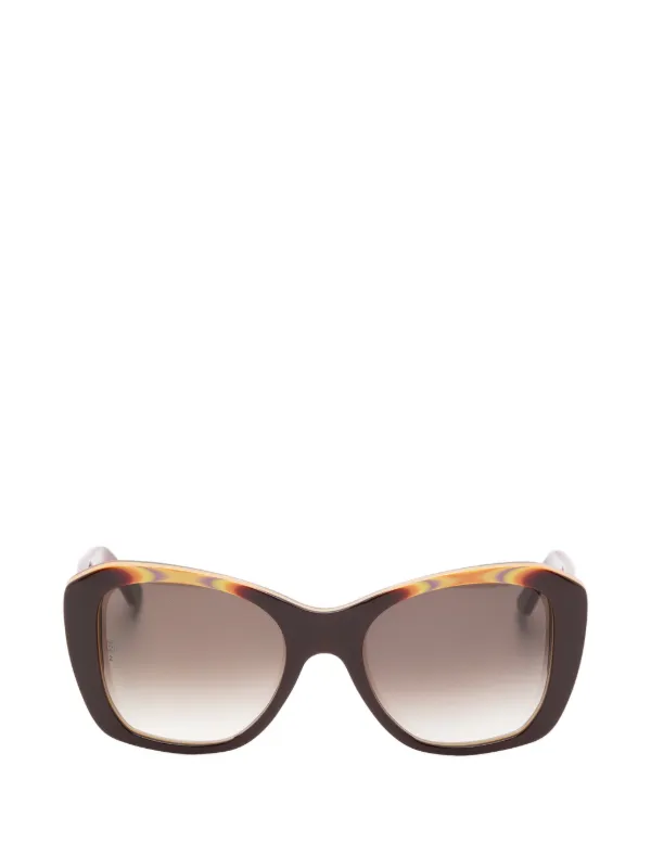 Cartier Eyewear Double C Cat-eye Sunglasses in Brown