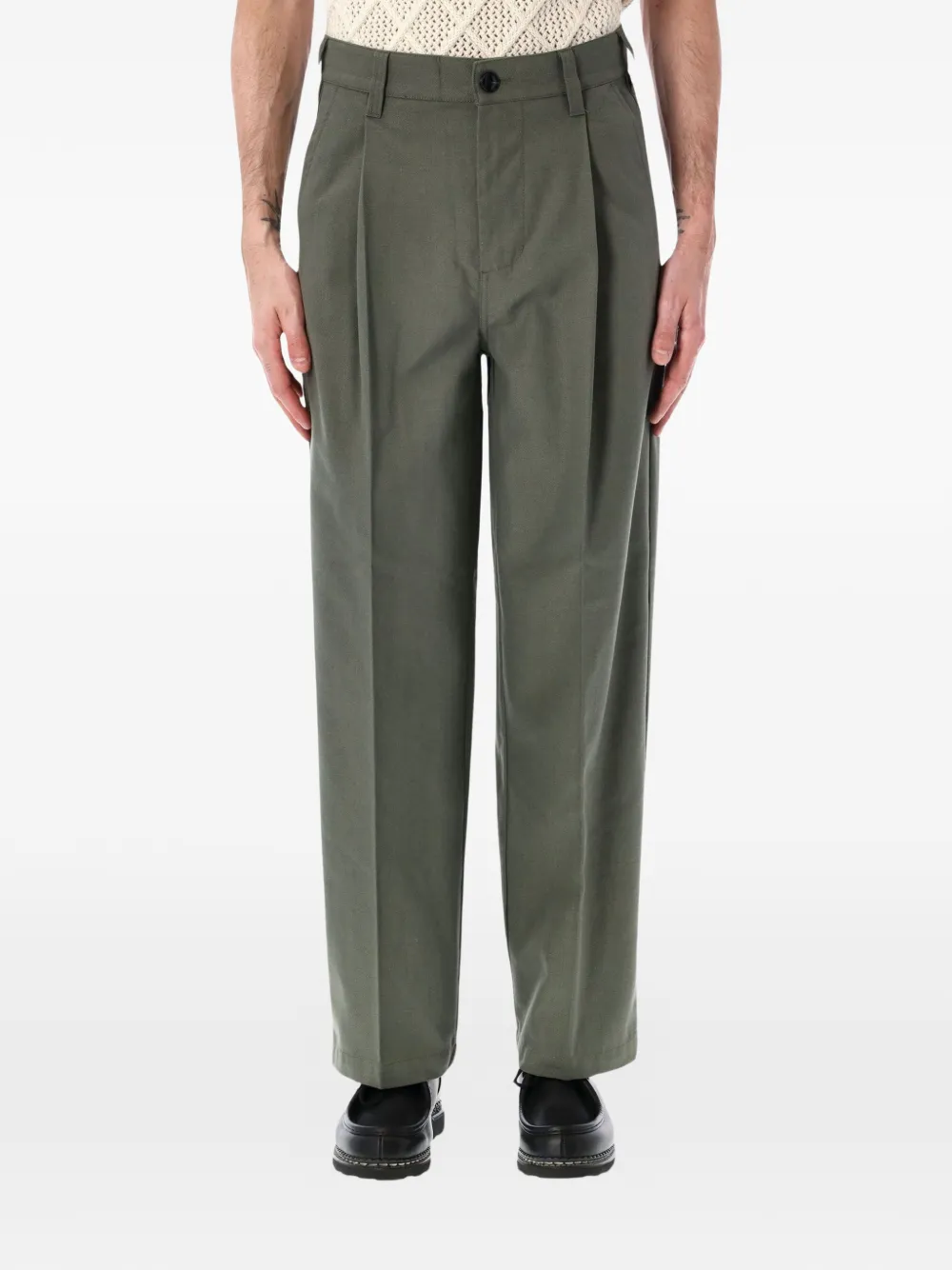 Obey Dean pleated trousers - Verde