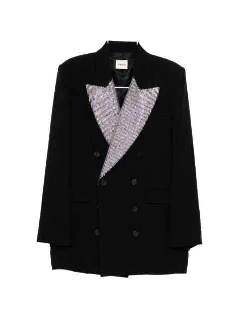  KHAITE Pre-Owned Balton crystal-embellished blazer