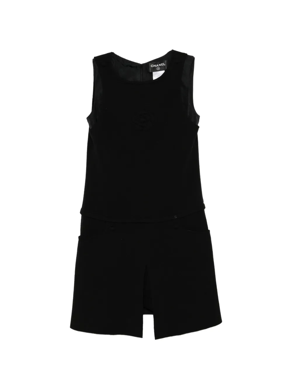 CHANEL Pre-Owned Camellia mini dress - Nero