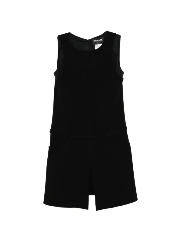 chanel logo mini dress chanel