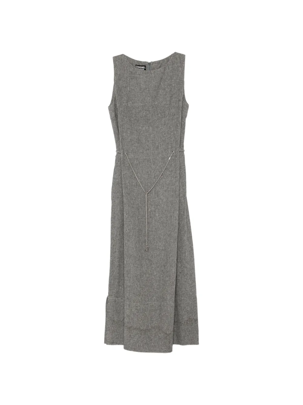 CHANEL Pre-Owned CC chain-belt midi dress - Grigio