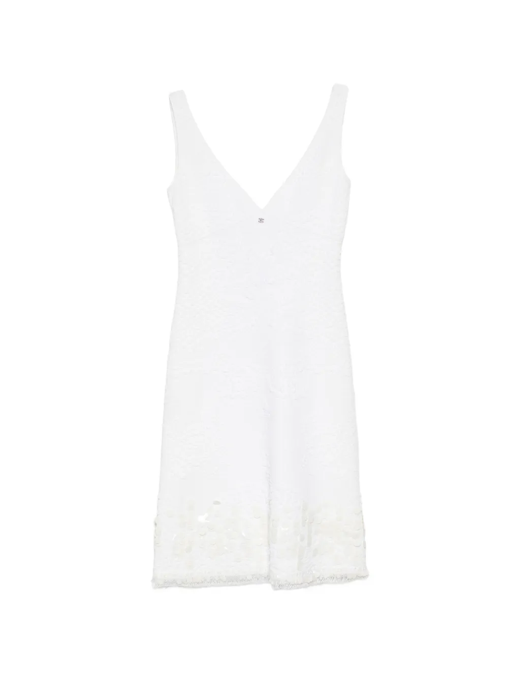 CHANEL Pre-Owned jacquarded sleeveless dress - Weiß