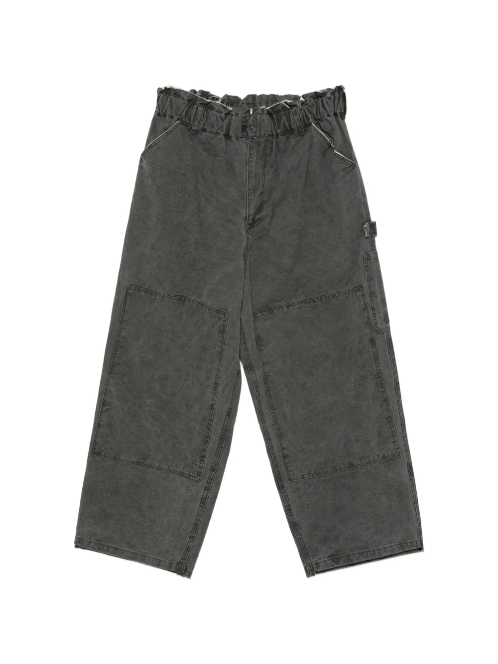 Camiel Fortgens panelled washed-effect trousers - Grey
