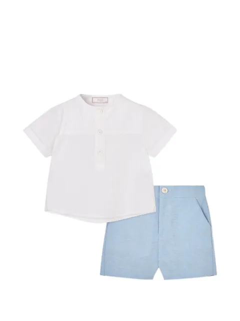 Paz Rodriguez linen shorts set