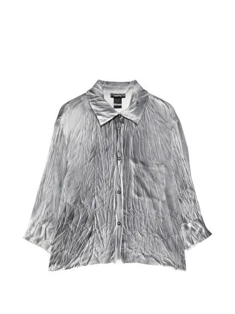 Avant Toi crinkled-effect shirt