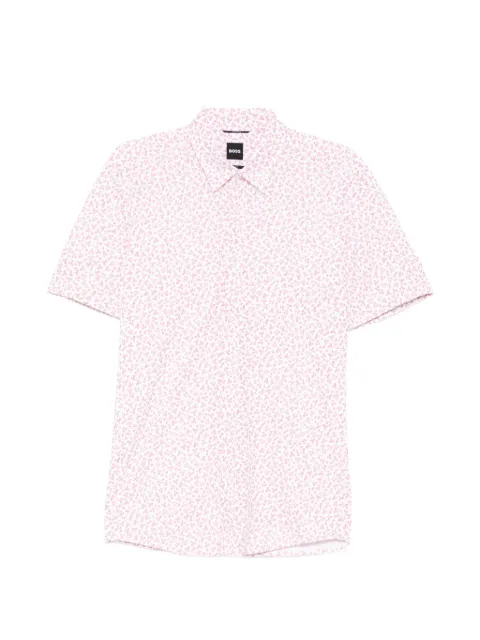 BOSS floral-print short-sleeve shirt