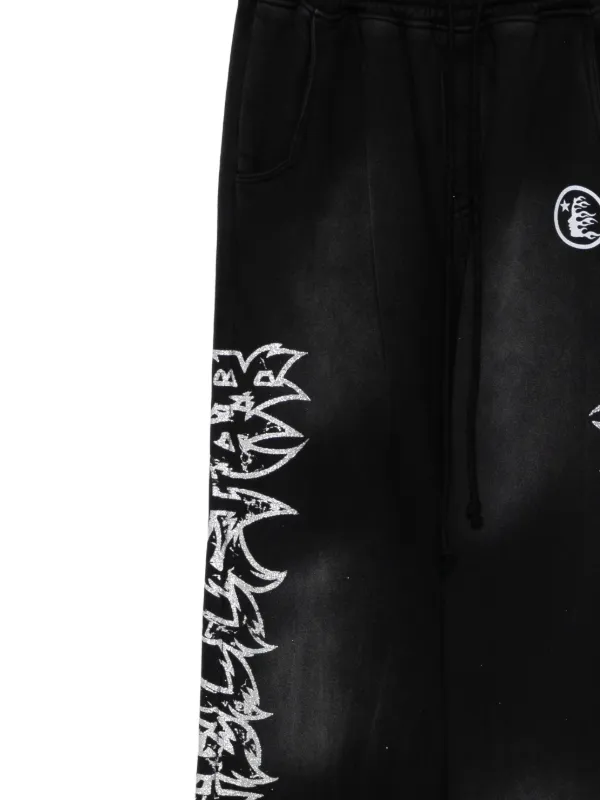 HELLSTAR graphic-print Track Pants | Black | FARFETCH CA